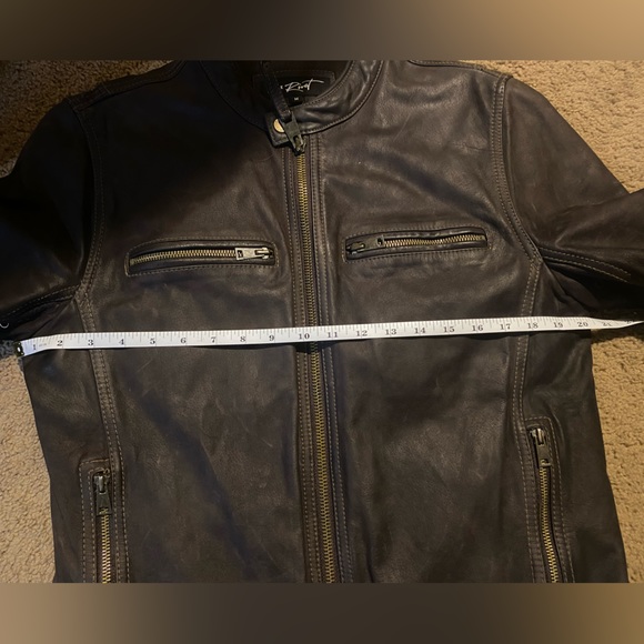 Black Rivet Brown Leather Jacket - Picture 7 of 8